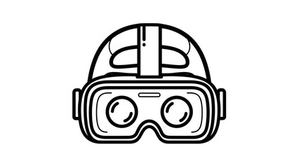 Fototapeta premium Virtual Reality Headset Iconic Simple Design.