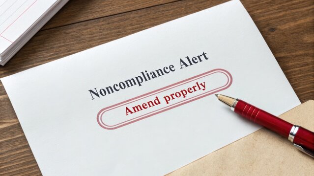 Noncompliance Alert Notification for Business Compliance Essentials and Document Management in Office Environment