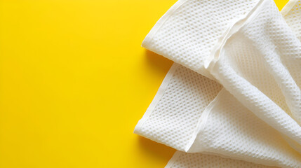 yellow sponge on white background
