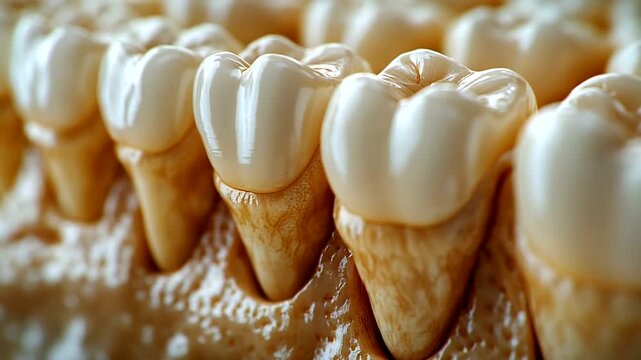 Close-up of dental implants showcasing detailed structure