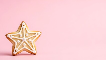 Star Cookie Decoration Festive Holiday Treat Celebration Food Pink