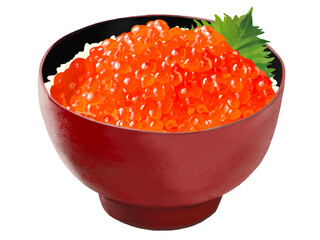 いくら丼（赤黒椀）