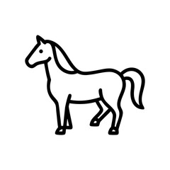 Obraz premium A cartoon horse silhouette vector illustration design