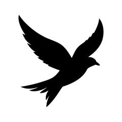 Fototapeta premium A flying bird icon bold outline vector illustration design