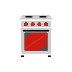 Obraz premium gas stove isolated on white background