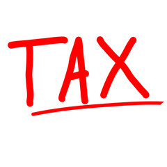 Handwritten calligraphy text saying tax with elegant flowing strokes modern brush lettering isolated on transparent background for branding posters social media and design use