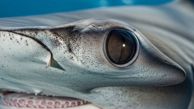 Striking Close-Up Detail of Leopard Catshark Eye Underwater