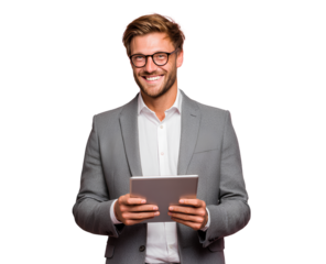 portrait of a businessman with a cup of coffee