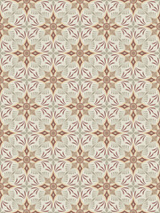 Floral damask oreintal seamless pattern warm color.Geometric motif flower ornament hand drawn vector element.Ethnic traditional Indian,Arabian,tribal illustration.For print,fabric,carpet,wrap,decorate