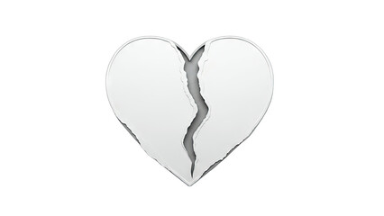 Fototapeta premium 3D Broken Heart on transparent background