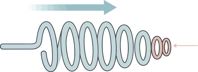 Illustration of a DNA double helix structure with a backdrop of scientific lines and markers for