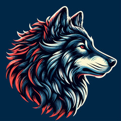 vector illustration of Wolf head