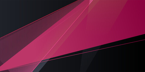 Abstract dark banner background with triangle purple pattern futuristic design. Trendy shapes overlap papercut style background. Eps10 vector