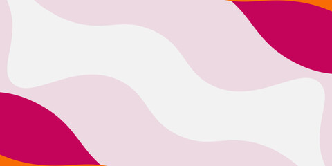 Abstract colorful pink and orange wave banner background with fluid and circle shapes pattern geometric design. Horizontal background element concept. Eps10 vector