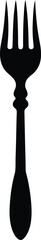Black Fork Silhouette Icon