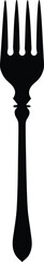 Black Fork Silhouette Icon
