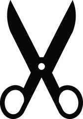 Open Black Scissors Silhouette Icon