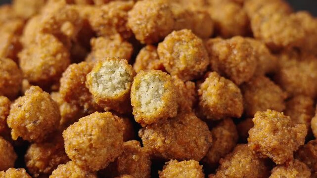 closeup of traditional fried vegetable balls background