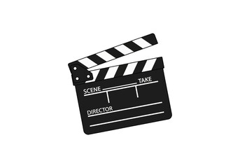 Obraz premium film slate on white background