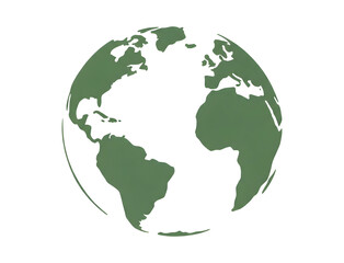 Minimal Earth Globe Silhouette on Dark Background