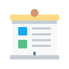 Obraz premium Presentation board vector illustration for business meeting or conference