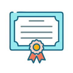 Colorful diploma graphic on black background for educational concepts