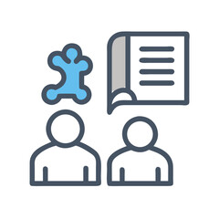 Team meeting to discuss solutions with document and molecule