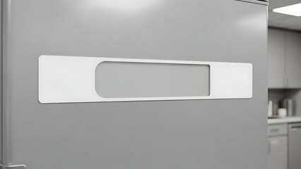 Modern minimalistic office door with a clear rectangular window for information or branding