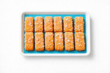 Fish Nuggets Arranged in Tray
