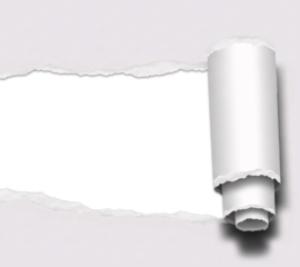 rolled up torn paper effect without background