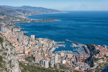 Monaco Principality in the daytime on the French Riviera