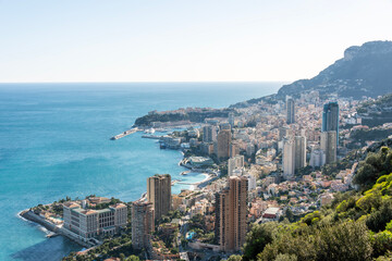 Monaco Principality in the daytime on the French Riviera