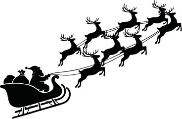 santa claus and reindeer