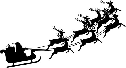 santa claus on sled