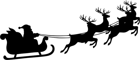 santa claus and reindeer
