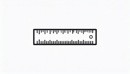 Simple black and white ruler illustration for measurement and design purposes.