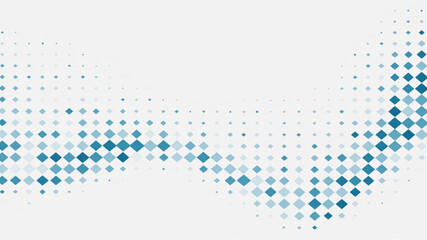 Abstract blue halftone background vector design featuring a digital pattern of dots and squares in a mosaic grid texture for business banners and creative technology wallpaper