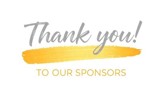 Thank you message for sponsors with a brush stroke accent and clear text ideal for event recognition and appreciation