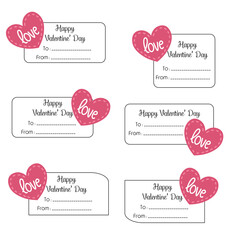 Valentine&rsquo;s Day Gift Tags and Labels Collection