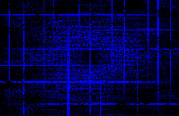 インターネット、コンピューターなどのデジタルなテクノロジーの科学技術をイメージしてデザインし青や黒の色でペイントした背景、壁紙、テクスチャ