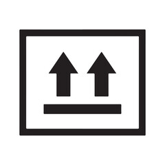 This Way Up Icon &ndash; Fragile Package Orientation Symbol Vector