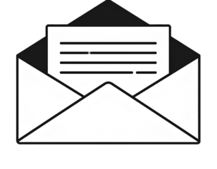 Untitled design - Open Email Envelope with Address Lines Vector Icon, Newsletter Signup Concept, Outline and Filled