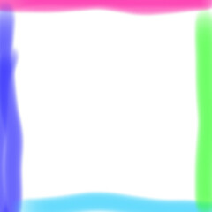 Obraz premium Colorful border frame isolated on transparent background