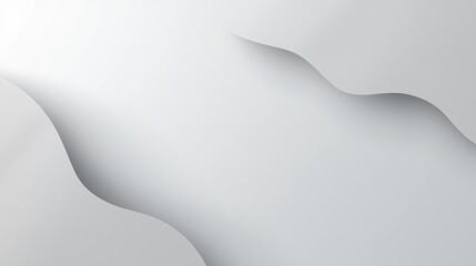 Minimal Abstract White Paper Cut Background with Soft Shadow