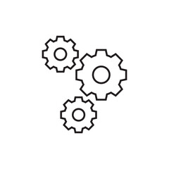 Obraz premium Industrial Mechanical Process Outline Gears Cog Icon