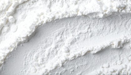Close-up of white flour texture