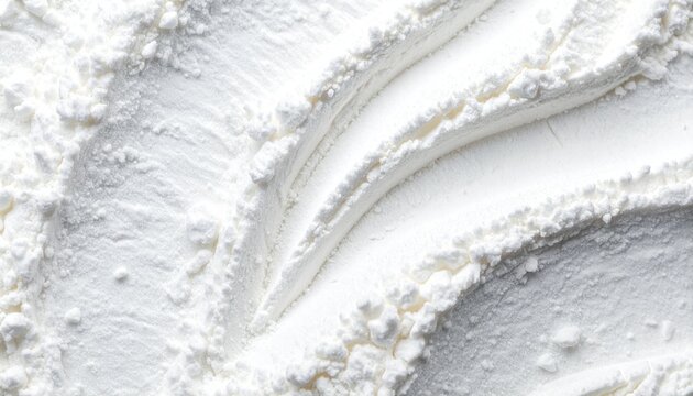 Close-up of white flour texture