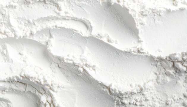 Close-up of white flour texture