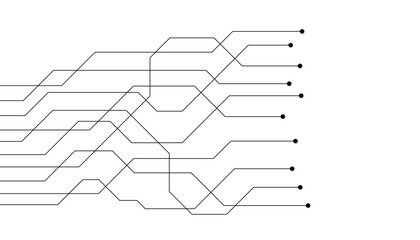 Abstract futuristic circuit board Illustration, Circuit board with various technology elements. Circuit board pattern for technology background. Vector illustration