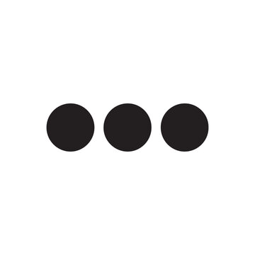 Ellipsis, three dots simple icon vector. Flat design
 icon on white background